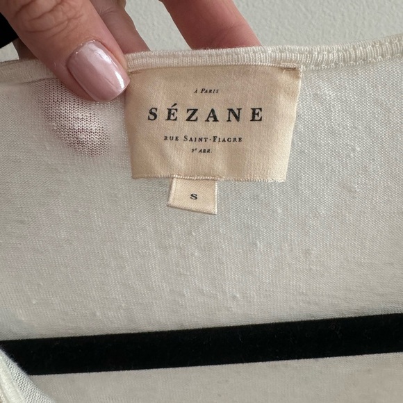 Sezane t shirt Richie in white - Picture 2 of 9